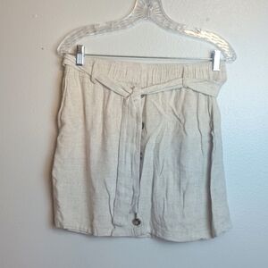 UMGEE Linen Blend Mini Skirt sz Large EUC